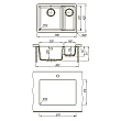 Мойка кухонная Lemark Sinara 550.2-U 9910083 42 серая - превью 1