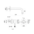 Смеситель для раковины Webert Rimini RI830605560 черный - превью 1