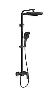 Душевая стойка Vincea Cube VSFS-4C12MB с изливом, черная матовая