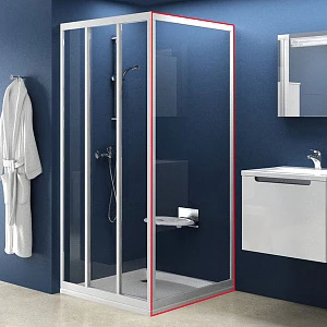 Душевая перегородка Ravak PSS-80 Transparent, профиль белый