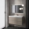 Тумба с раковиной AQUAme S1 100 подвесная, 2 ящика, бежевая - превью 1