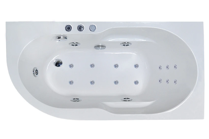 Акриловая ванна Royal Bath AZUR DE LUXE 150x80x60R с гидромассажем
