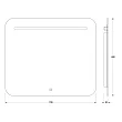 Зеркало Evoform Ledline BY 2444 70х60 см сенсорный выключатель 5,5 W - превью 1