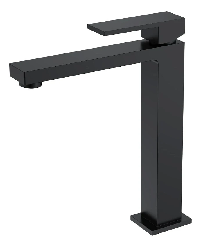 Смеситель для раковины Boheme Qubic 472-B черный матовый
