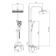 Душевая стойка Haiba HB24575-8 белая - превью 2