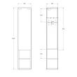 Шкаф-пенал BelBagno Kraft 33 R подвесной, Rovere Tabacco - превью 1