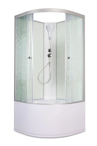 Душевая кабина AvaCan L990N, 90х90х200 см, стекло матовое, профиль хром