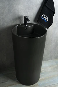 Раковина напольная Gid Autonomo Nb135bg 45х45х85 черный графит