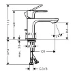 Смеситель Hansgrohe Rebris E 80 72550000 со сливным гарнитуром хром - превью 1