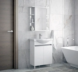 Мебель для ванной Corozo Джуно 55 NEW напольная, белая