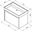 Тумба для комплекта Aquanet Nova Lite 75 дуб рошелье (1 ящик) - превью 1