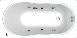 Акриловая ванна Bas Тесса 140x70 см с гидромассажем