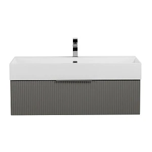 Тумба с раковиной Cezares Premium 90 подвесная, 1 ящик, Plisse Grigio Nuvola
