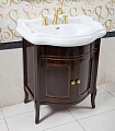 Мебель для ванной La Beaute Classic Lorette 70 темное дерево глянец, фурнитура золото - превью 2