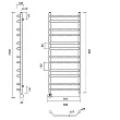 Электрический полотенцесушитель Domoterm Лаура П12 50x98,5, античная бронза, L - превью 2