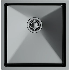 Мойка кухонная TopZeroTNL 400 TITAN титан, 44х44 см
