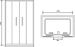 Душевая дверь в нишу RGW Passage PA-11 170x195 профиль хром, стекло прозрачное - превью 2