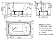 Чугунная ванна Универсал Каприз 120x70 - превью 2