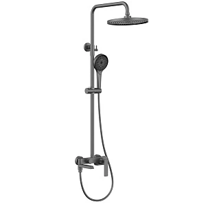 Душевая стойка Vincea VSFS-413GM с изливом, вороненая сталь