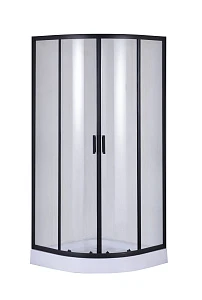Душевой уголок Taliente TA-09091-1CB 90х90 профиль черный матовый, стекло прозрачное