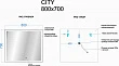 Зеркало Sancos City 80 с подсветкой, с сенсорным выключателем - превью 2
