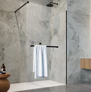 Душевая перегородка Radaway Modo New Black II 135 с полотенцедержателем