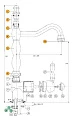 Смеситель для кухонной мойки Bandini Antico 857.620 Oro - превью 2