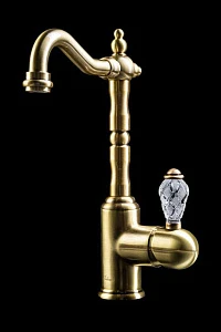 Смеситель Boheme Crystal 302-CRST для раковины высокий, бронза