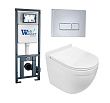 Комплект Weltwasser 10000006475 унитаз Heimbach 004 GL-WT + инсталляция + кнопка MAR 410 SE