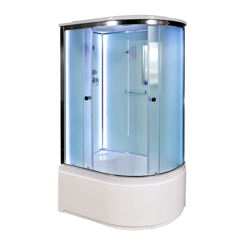 Душевая кабина DTO D120SLLED 120х80х220 см, стекло матовое, профиль глянцевый хром
