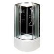 Душевая кабина AvaCan B90BLACK, 90х90х208 см, стекло матовое, профиль хром - превью 1