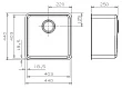 Мойка кухонная Reginox Kansas 40x40 Cuadrat LUX L сталь - превью 2