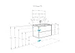 Тумба для комплекта Aquaton Сохо 75 подвесная, 2 ящика, дуб веллингтон/графит софт - превью 1