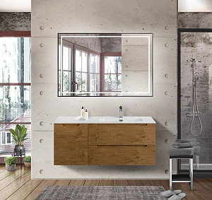 Мебель для ванной BelBagno Etna 120 R подвесная, 2 ящика, 1 дверца, Rovere Nature