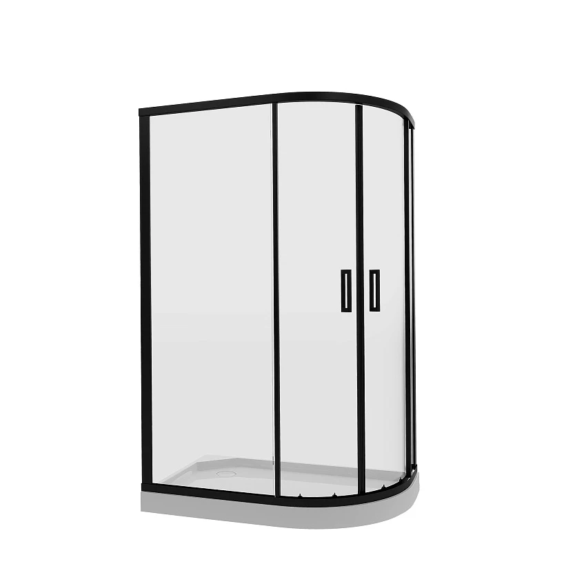 Душевой уголок Niagara Nova NG-6821-08 BLACK 120х80х195 профиль черный, стекло прозрачное
