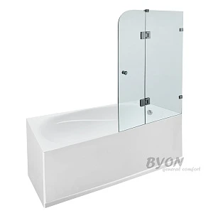 Шторка на ванну Byon T 80x145 профиль хром, стекло прозрачное