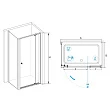 Душевой уголок RGW Passage PA-44 100x90 стекло прозрачное - превью 2