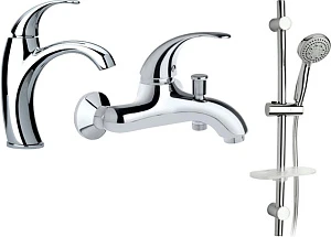 Душевой комплект Paini Fiori Fiori F2CR111LMKM + F2CR205LMKM + душевой гарнитур 50CR124/P19