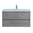 Тумба с раковиной Belbagno Kraft 80 подвесная, 2 ящика, Cemento Grigio (раковина BB810/465-LV-VTR-BO)