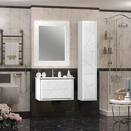 Мебель для ванной Opadiris Луиджи 80 подвесная, белая матовая