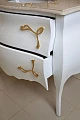 Мебель для ванной La Beaute Classic Holly белый глянец, фурнитура золото - превью 1
