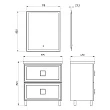 Мебель для ванной ASB-Mebel Санта 80 напольная, 2 ящика, белый - превью 2
