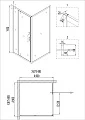 Душевой уголок Niagara Nova NG-6601-08 90х90х195 профиль хром, стекло прозрачное - превью 2