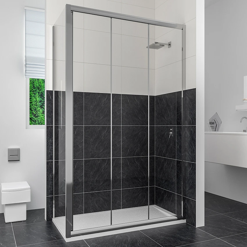 Душевой уголок RGW Classic CL-40 110х80 профиль хром, стекло чистое