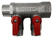 Коллектор Tiemme 1/2&quot; х 3/4&quot;, никелированный, 2 выхода - превью 1