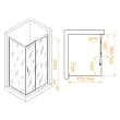 Душевой уголок RGW Passage PA-245B 100x80x190 профиль черный, стекло прозрачное - превью 2