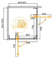 Душевой уголок Cezares Slider AH-2 90x100x195 профиль хром, стекло прозрачное - превью 1