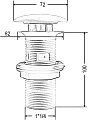 Донный клапан для раковины ArtCeram ACA038 grigio oliva - превью 1