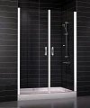 Душевая дверь в нишу Vegas Glass E2P 0090 01 01 профиль белый, стекло прозрачное - превью 1