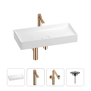 Раковина для ванной Wellsee Pure BY Wellsee 201002789 в наборе 4 в 1